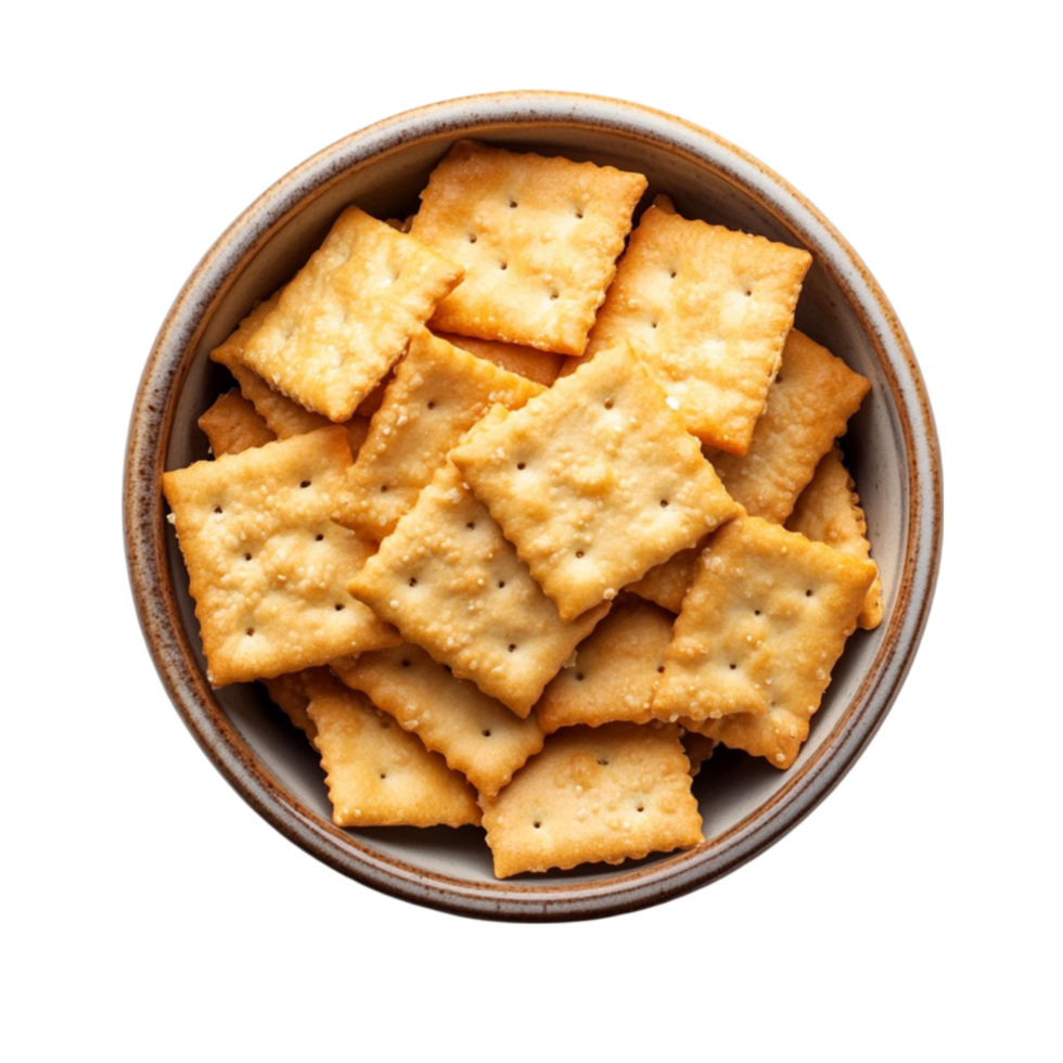 Crackers with Bowl on Transparent Background png