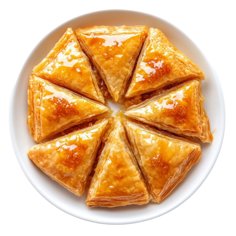 Plate with Triangular Piece of Pastry png