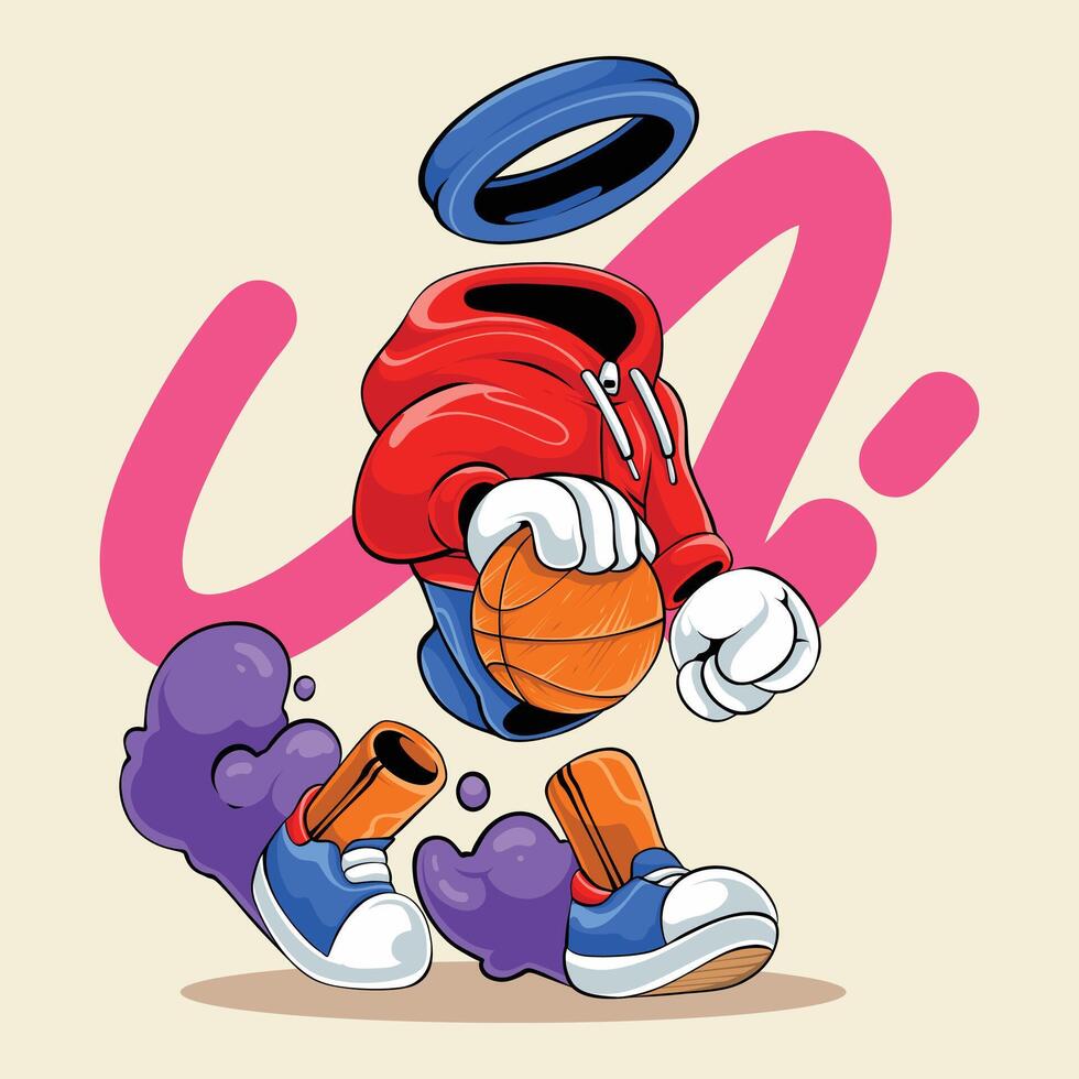 basket ball player pose vector