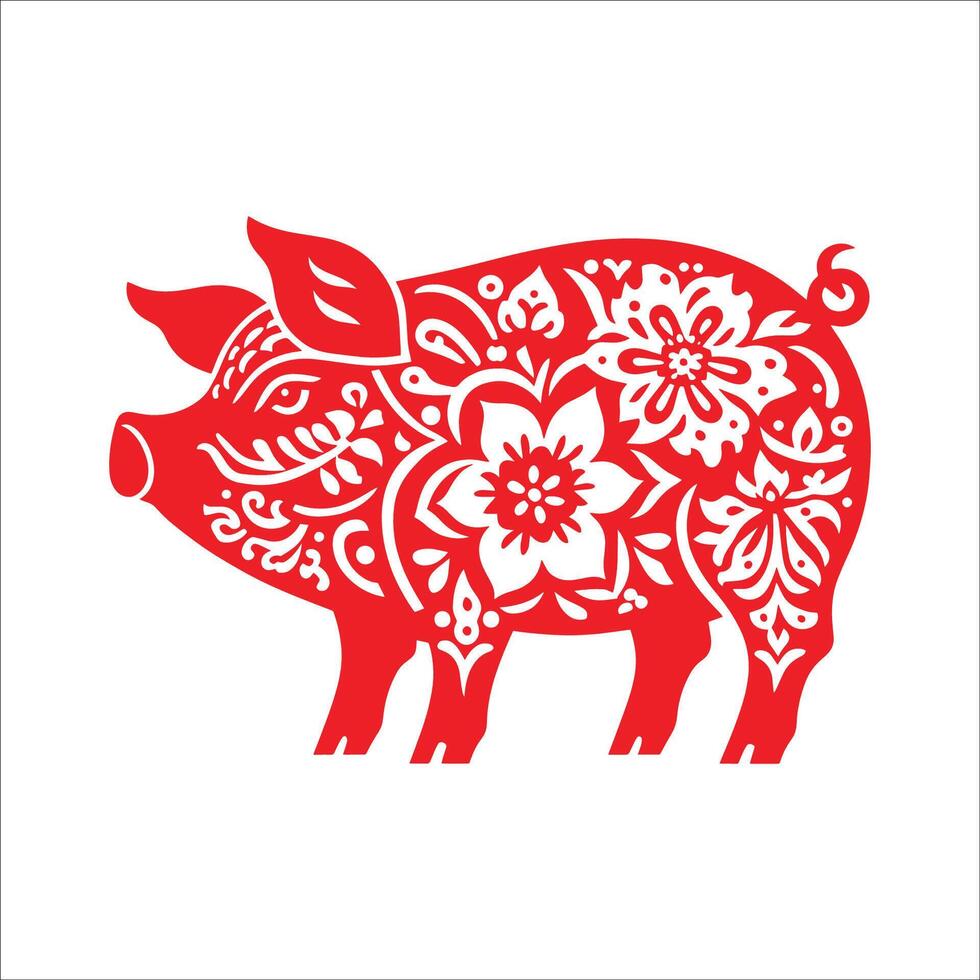 Year Of The Pig vector
