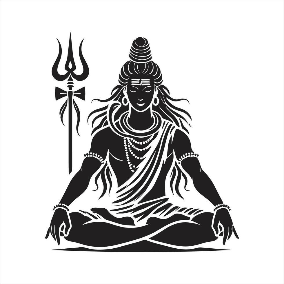 Maha shivratri Lord Shiva vector