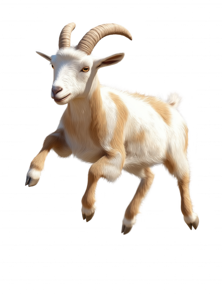 A goat is jumping in the air png