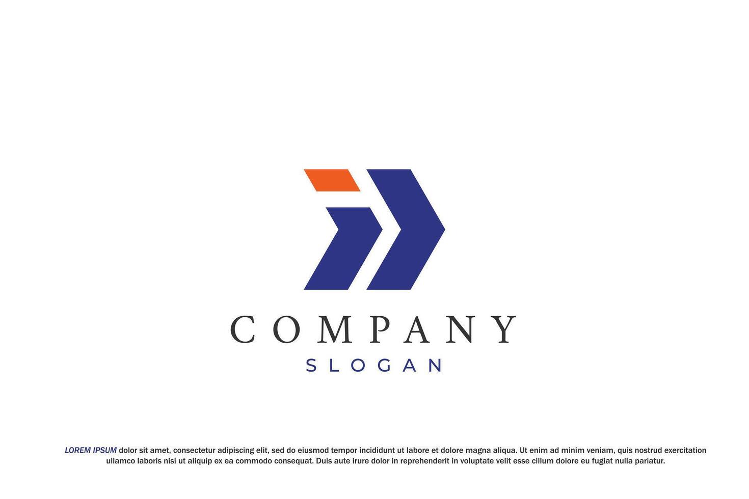 letter i and arrow box modern delivery logo expedition vector