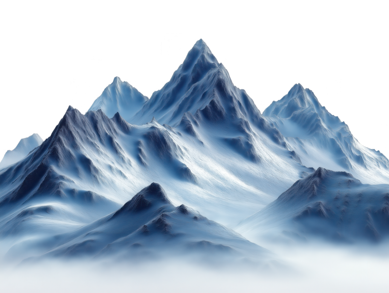 The mountains are covered in snow and the sky is cloudy png