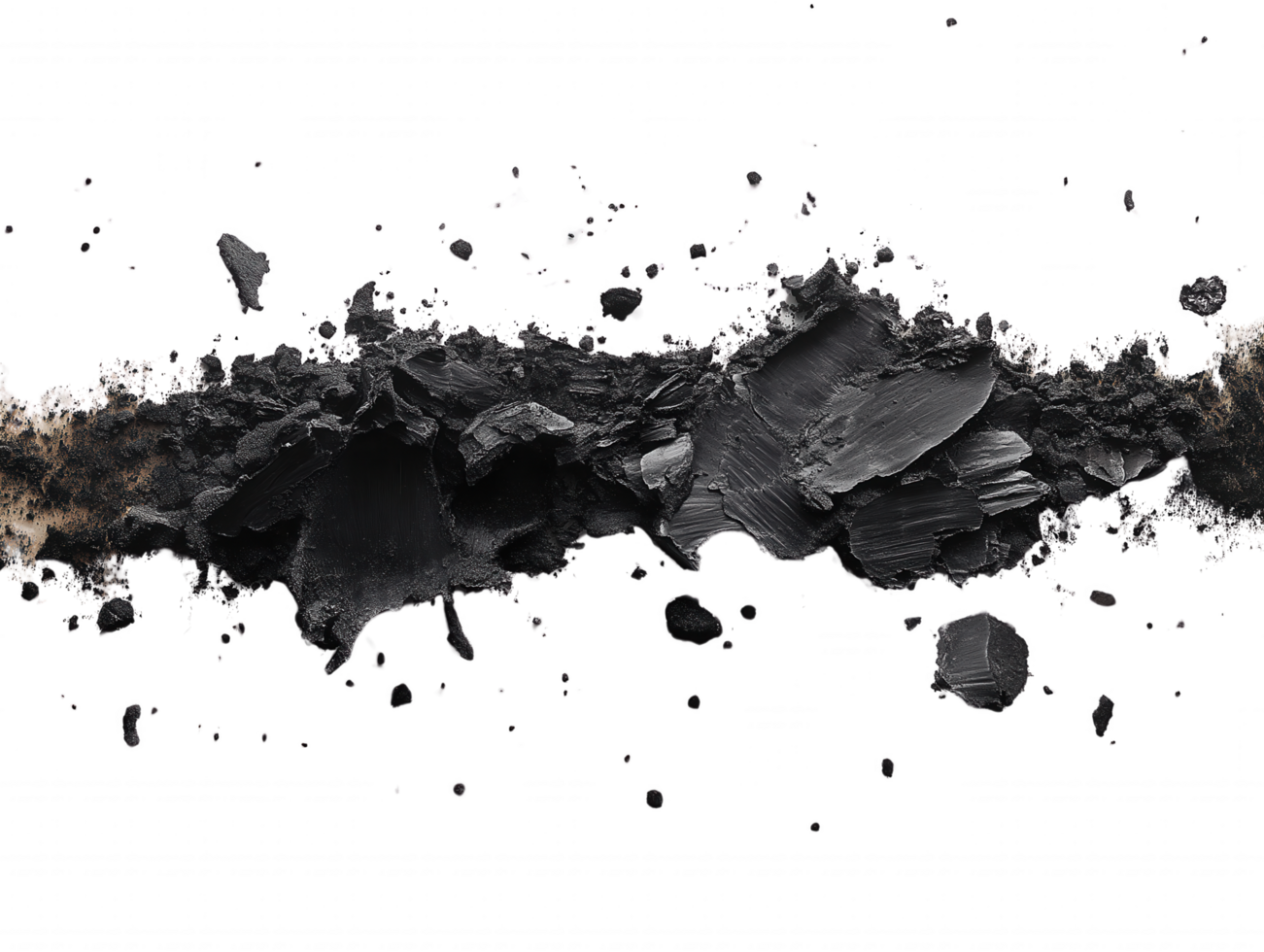 A black line with black and white rocks on it png