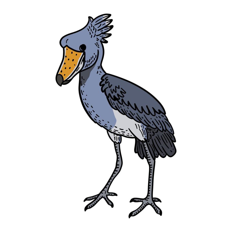 blue bird hand drawing illustration for design, logo, icon, mascot, template, website, etc vector