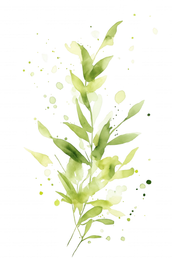 A green leafy plant with water splatters on it png