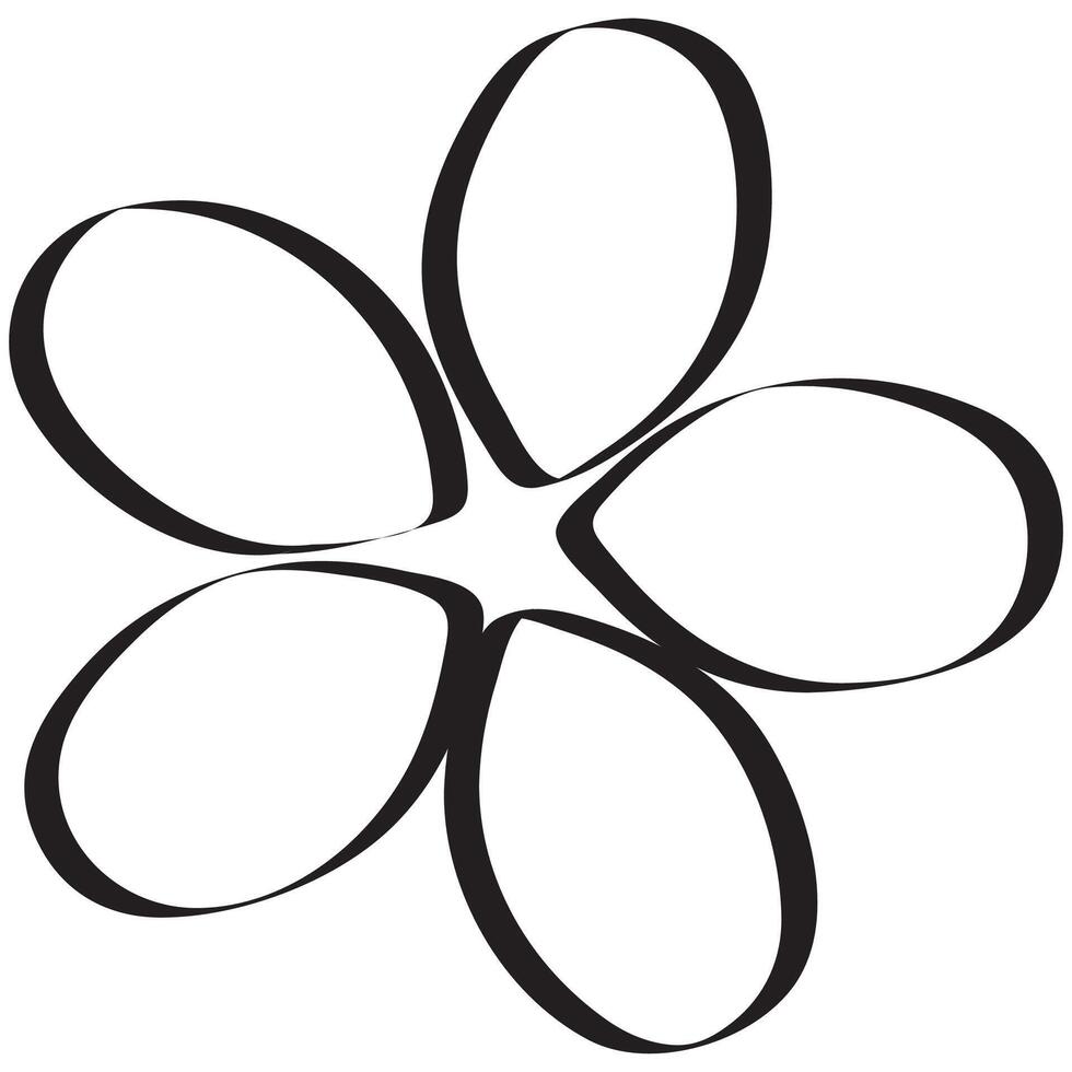 simple chinese new year floral icon drawn with original outline for posters or other holiday designs vector