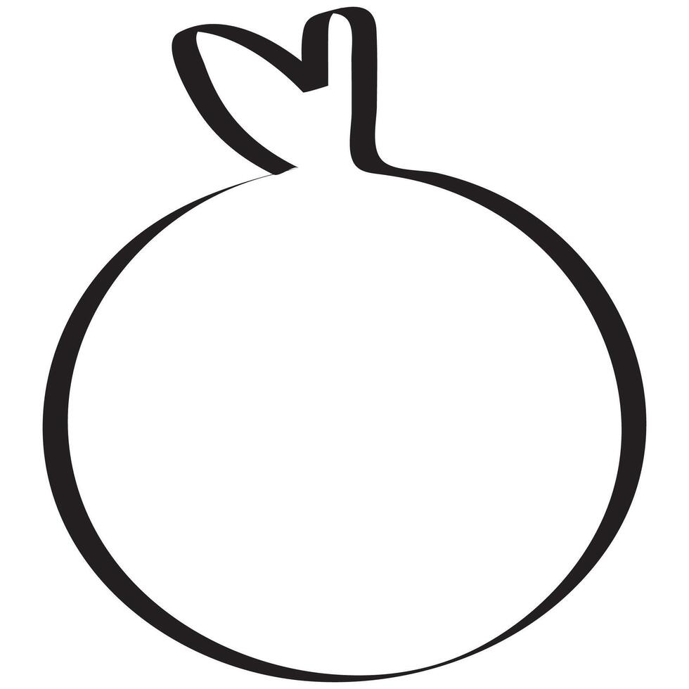 chinese orange simple icon for chinese new year drawn with original outline, for posters or other holiday designs vector