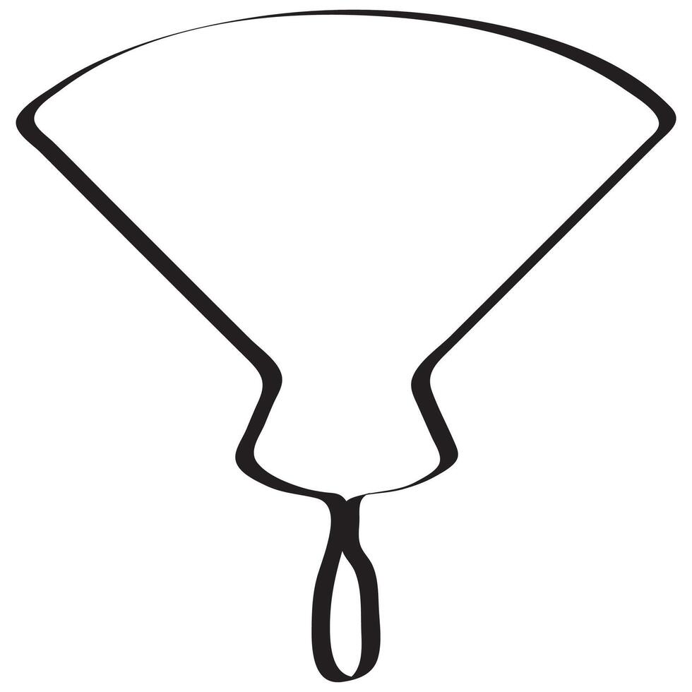 chinese new year chinese fan simple icon drawn with original outline, for posters or other holiday designs vector