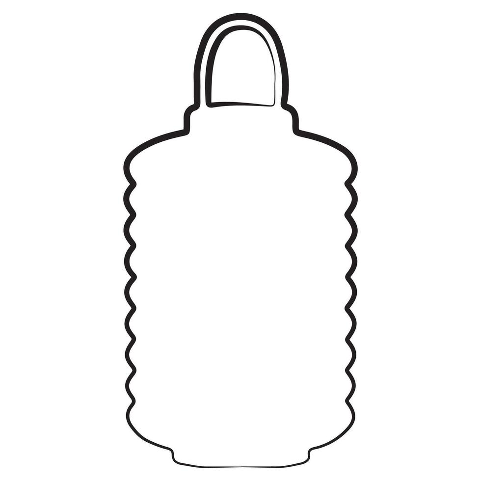 simple icon of chinese paper square corrugated lantern for chinese new year drawn with original outline vector