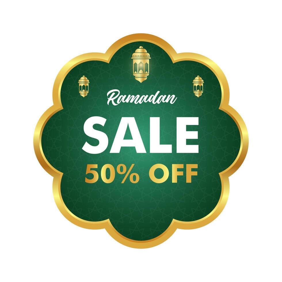 Ramadan sale label vector