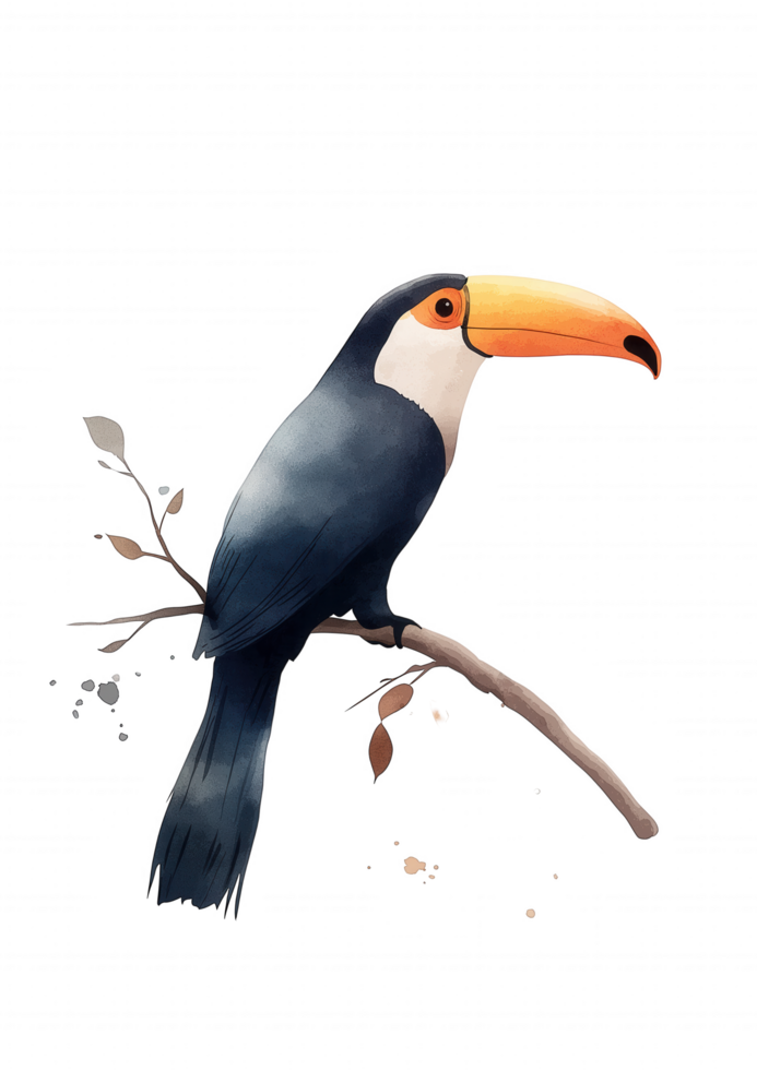 A bird is perched on a branch png