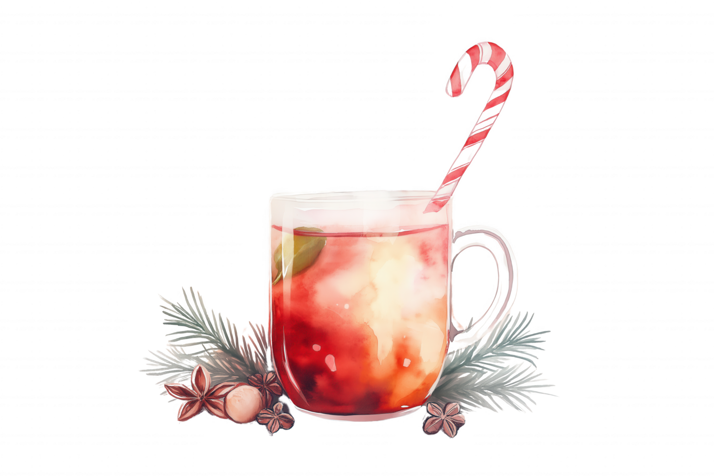 A glass of red drink with a red straw in it png