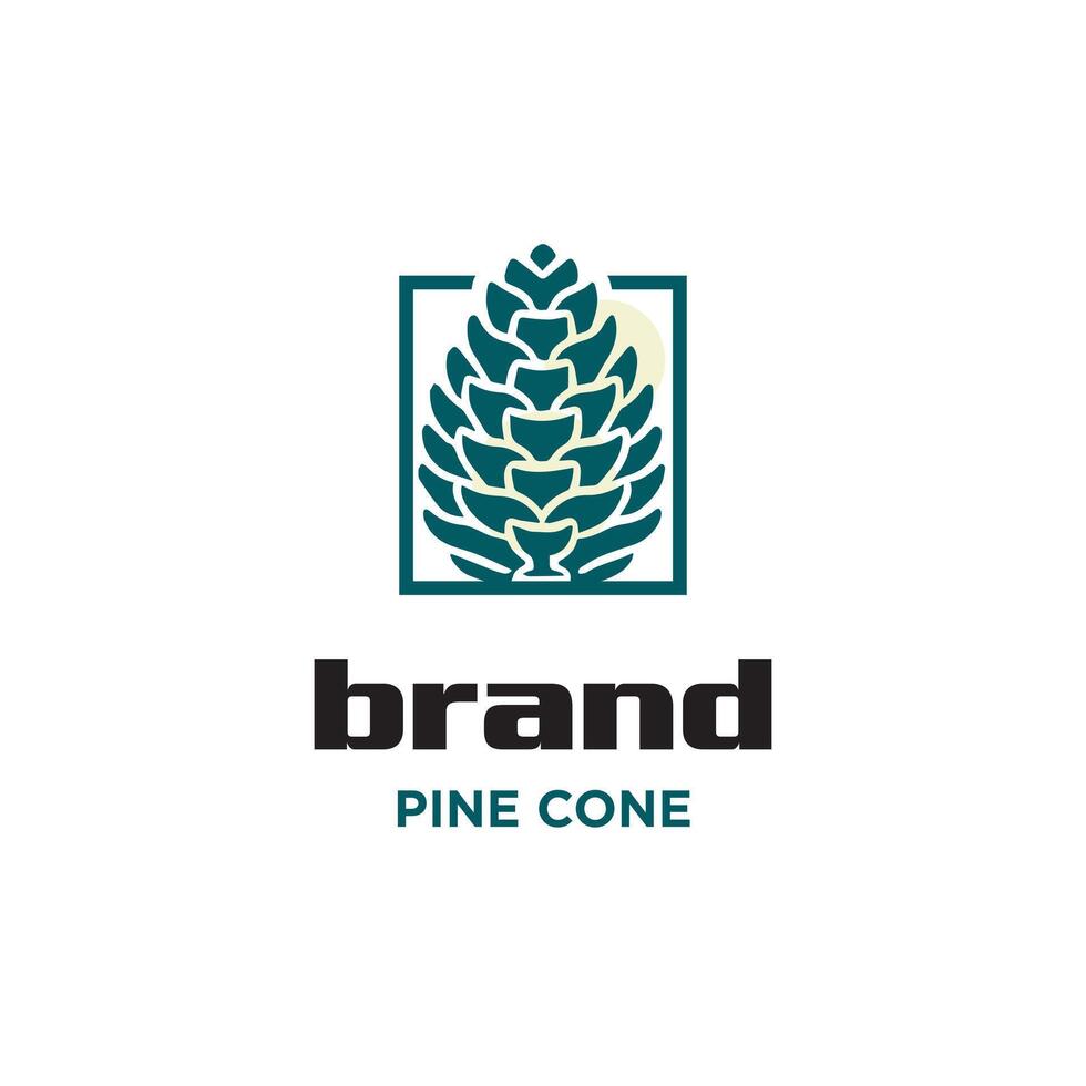 Creative pine cone conifer logo design for all company vector