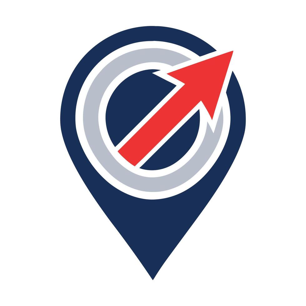 Modern Location Pin Arrow Design vector