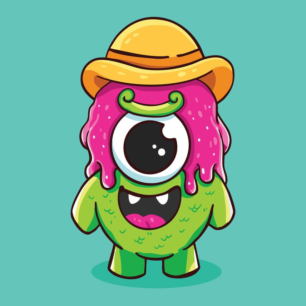 Monster Zombie Ice Cream vector
