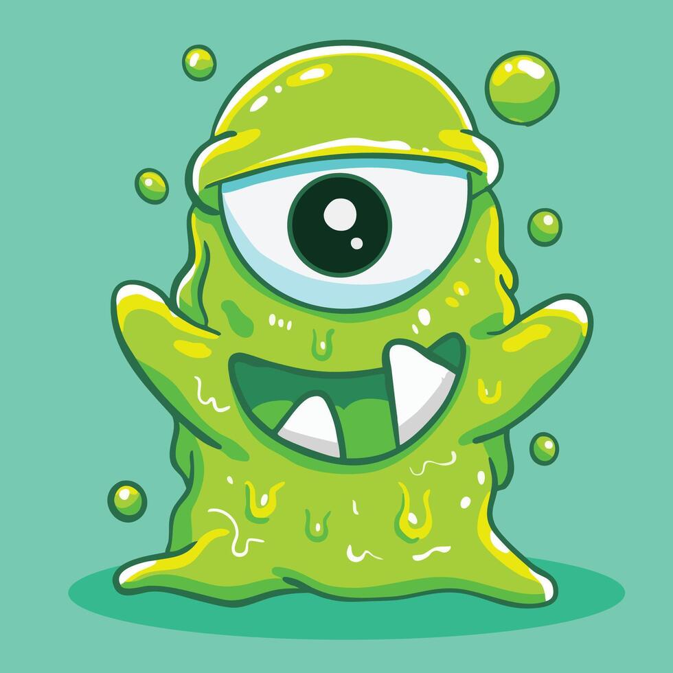 Monster Green Jelly vector