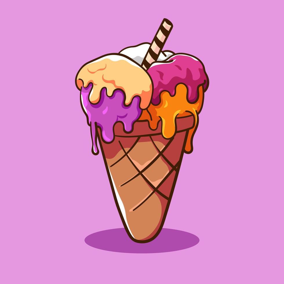 Ice Cream Yummy vector