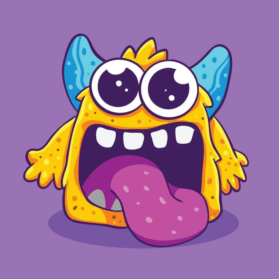 Monster Yellow Baby vector