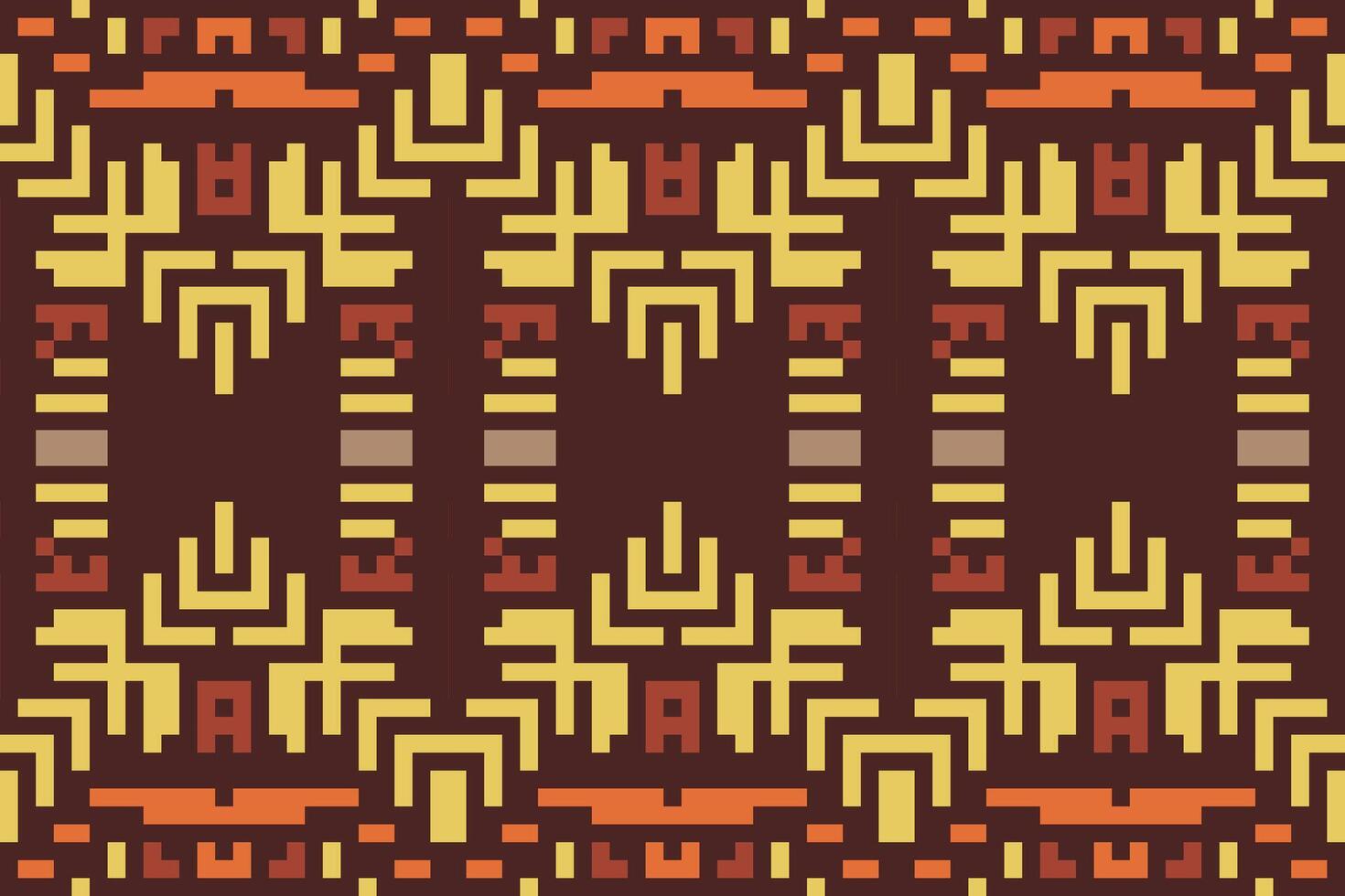 Cross Stitch Pattern Ethnic Pattern Backgroundfolk Embroidery, Aztec Geometric Ornament Print. Design for Carpet, Wallpaper, Clothing, Wrapping, Fabric vector