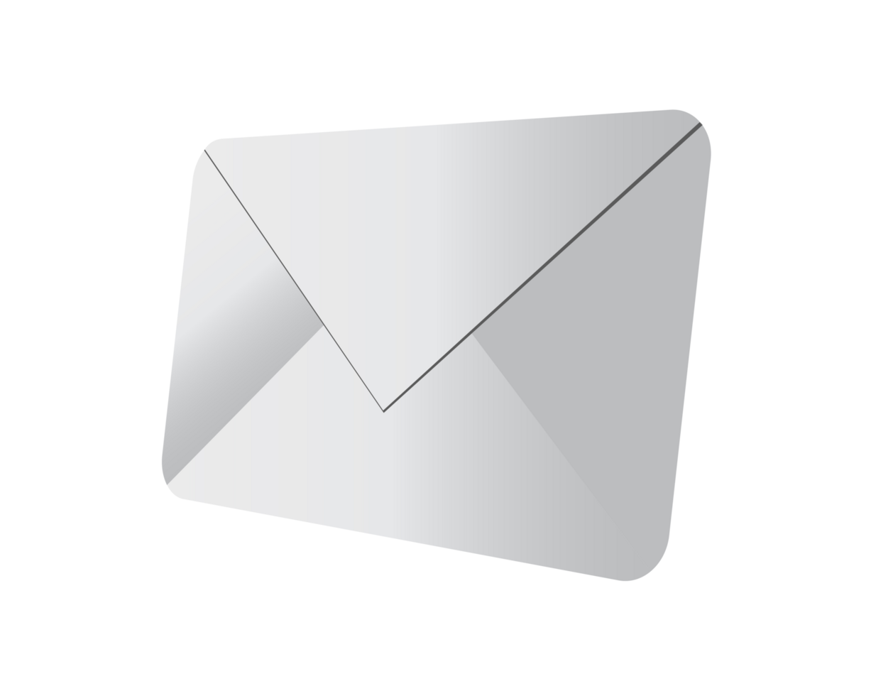 White envelope icon, as used to send letter, card in post mail png