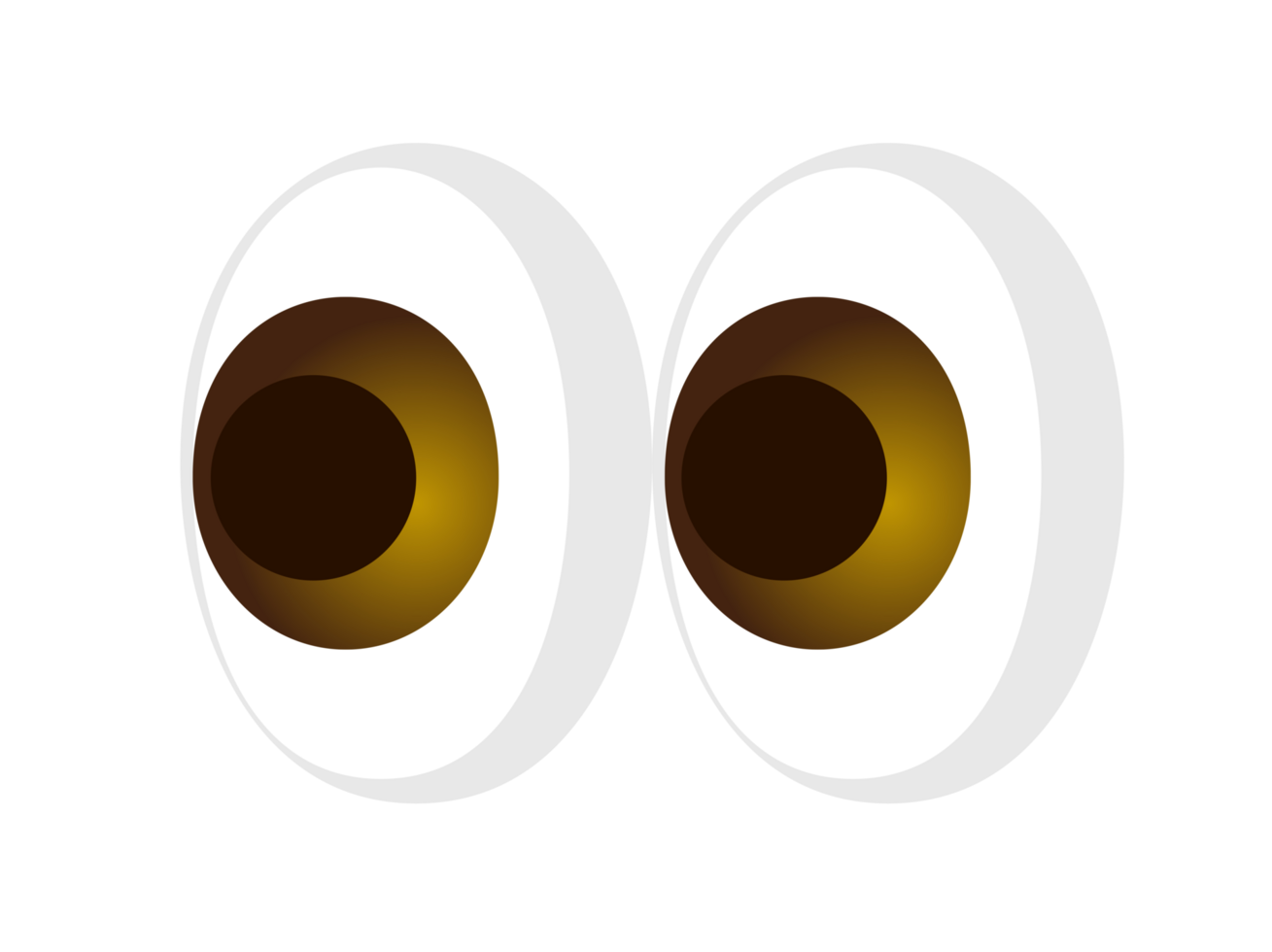 Pair of pervy or shifty eyes icon, glancing slightly to the left png