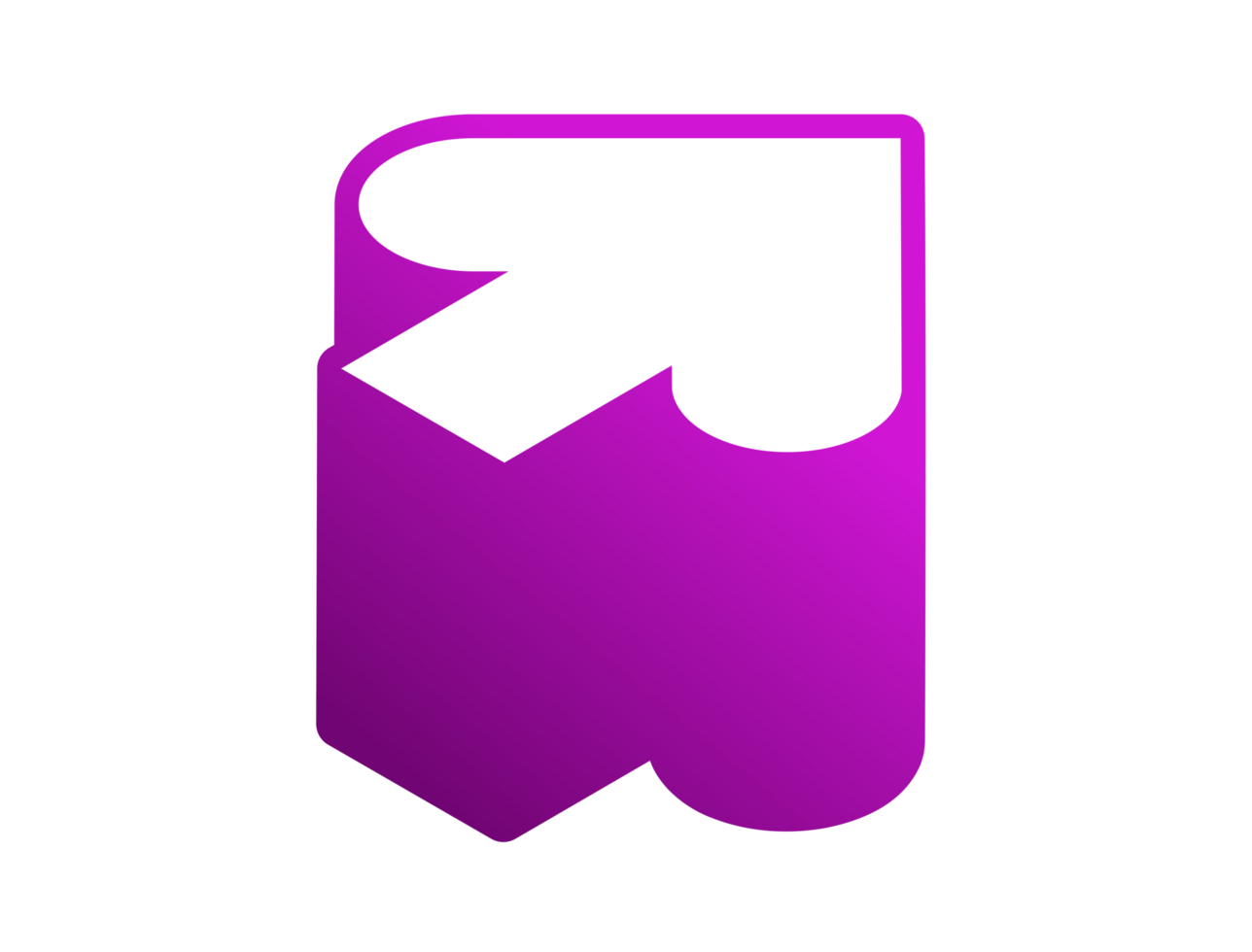 Gradient purple vintage Y2K arrow icon png