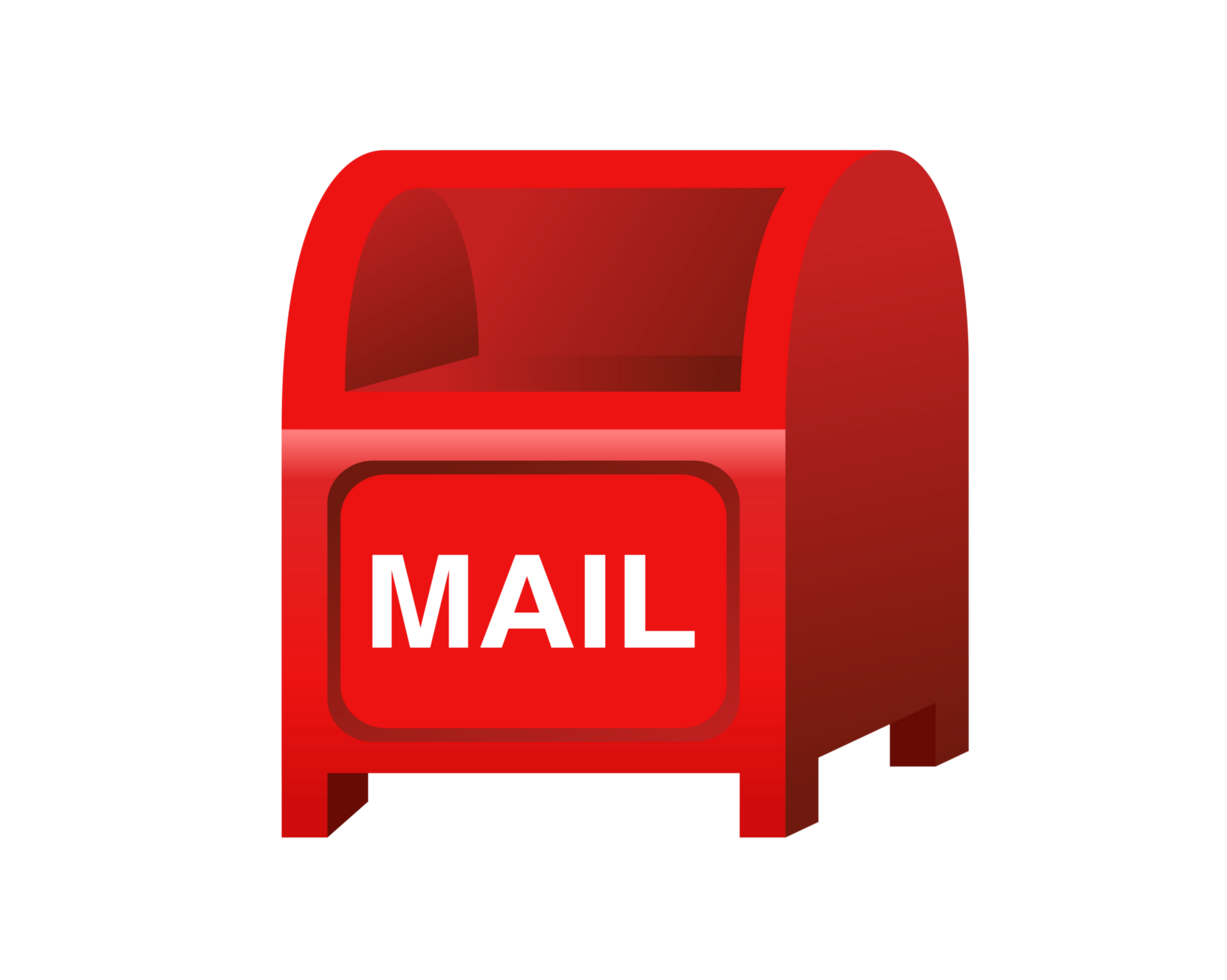 Red Japan public mailbox, postbox, letterbox icon png