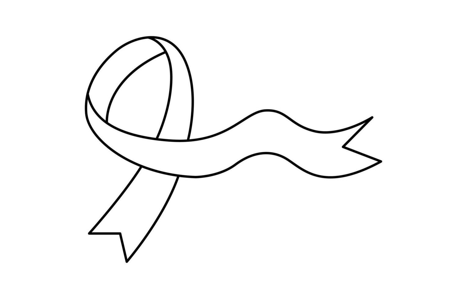 One Line Drawing, World AIDS Day, AIDS Awareness, Ribbon Design vector