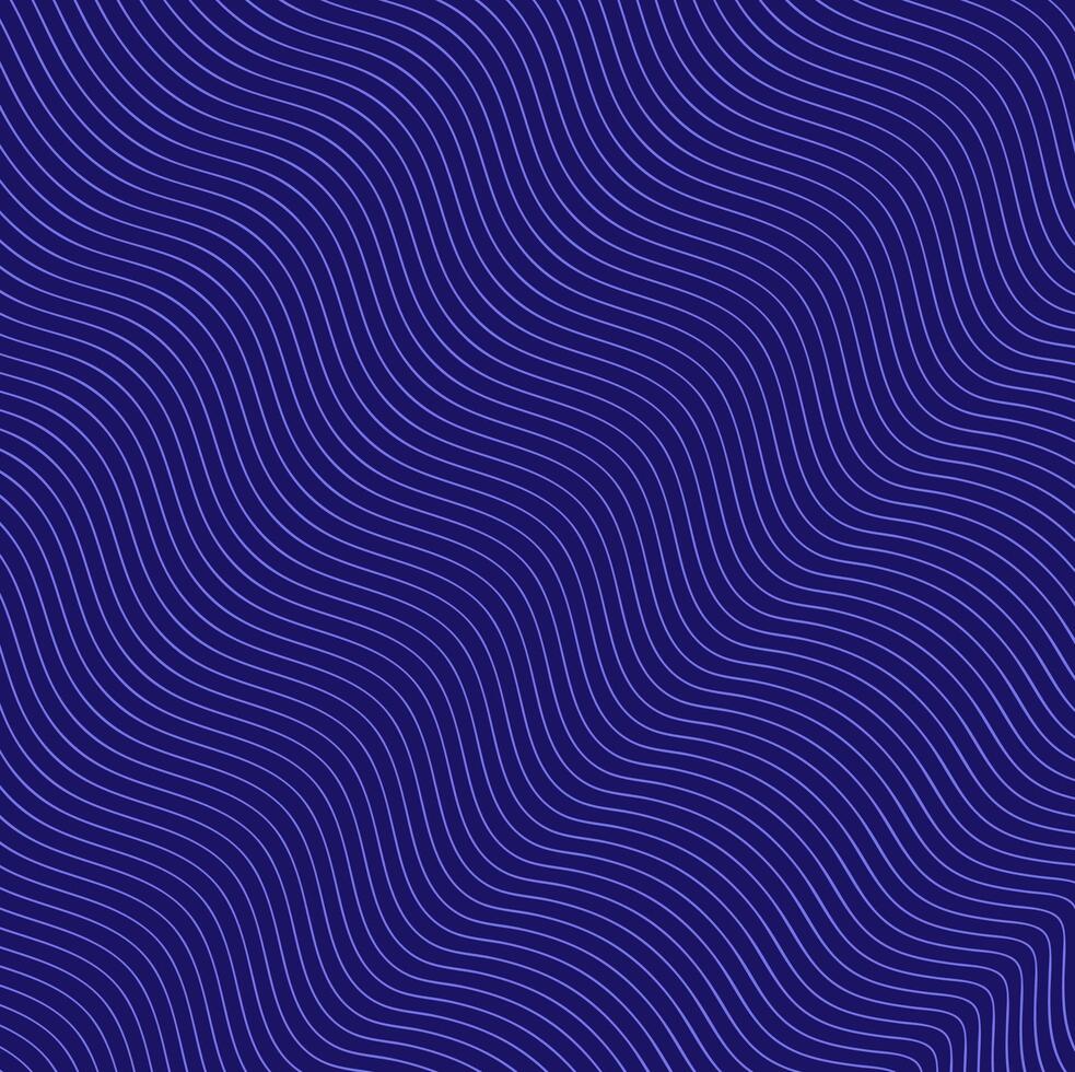 Monochrome blue background decorated with abstract pattern of wavy lines vector