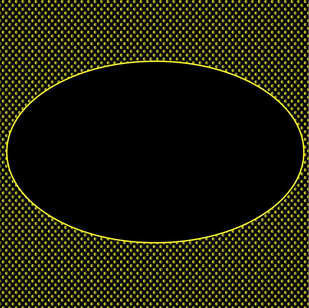 Gold frame with an original small pattern on a black background vector
