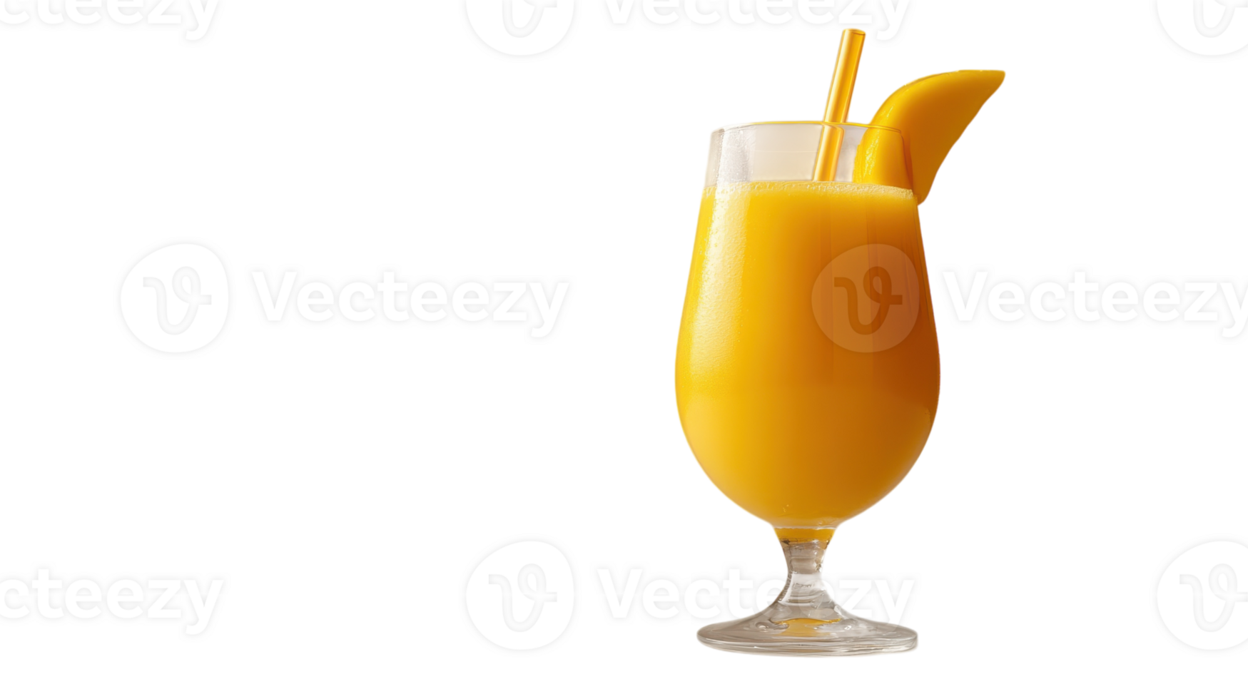 A glass of orange juice with a straw png