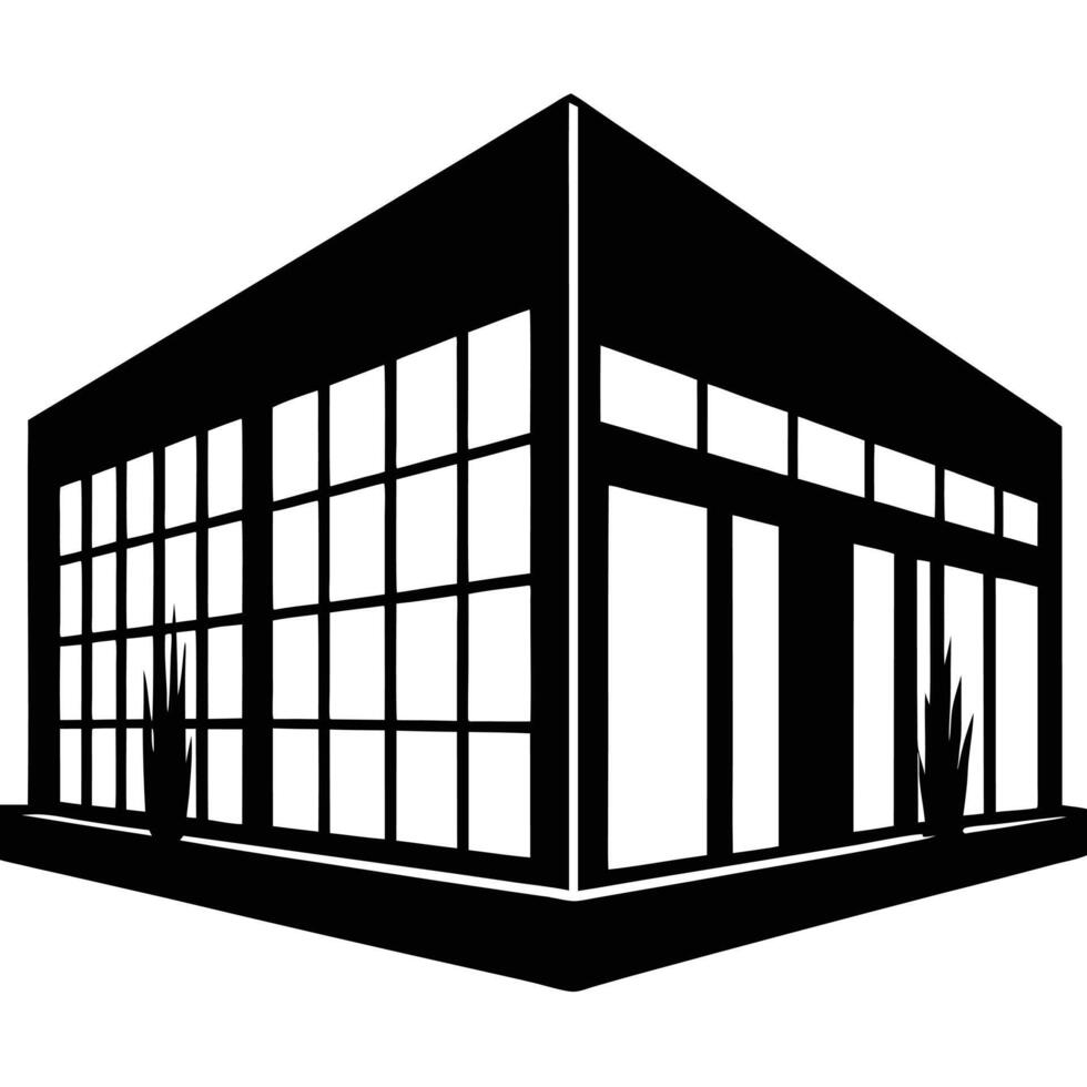 Transparent Facade Reveals a Hub of Digital Nomads startup business vector