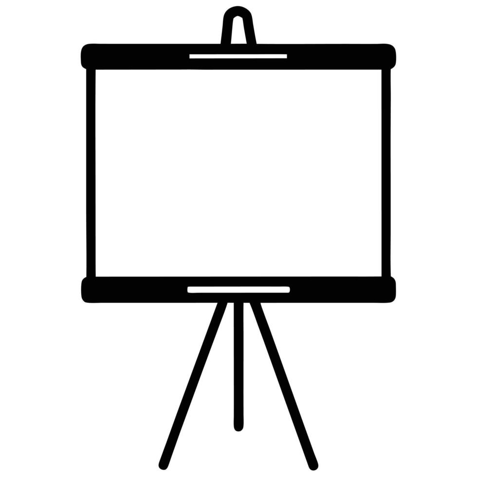 Marker Holder on Whiteboard Silhouette Illustration vector