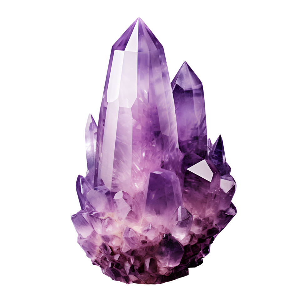 Amethyst, isolated on transparent background png