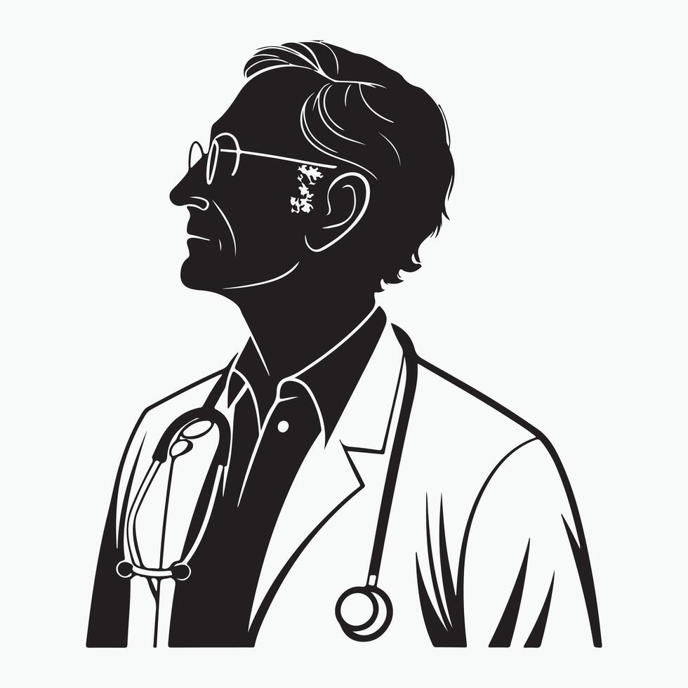 Illustrations of Empathic Doctors in Art vector