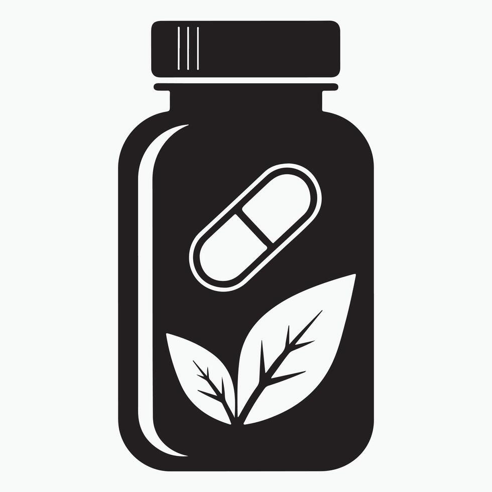 Phial Drugs glyph icon Flat symbols black rounded edges and a light gray background are the style. vector