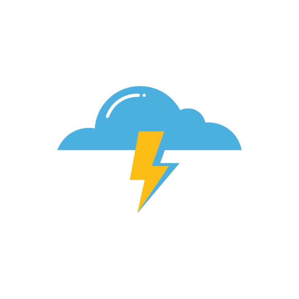 Cloud thunderstorm icon vector