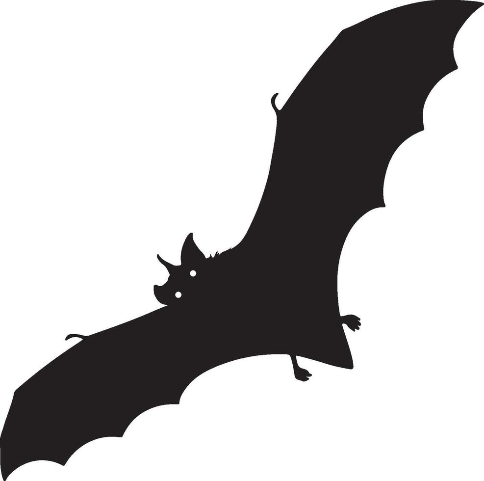 silhouette black bat arts vector