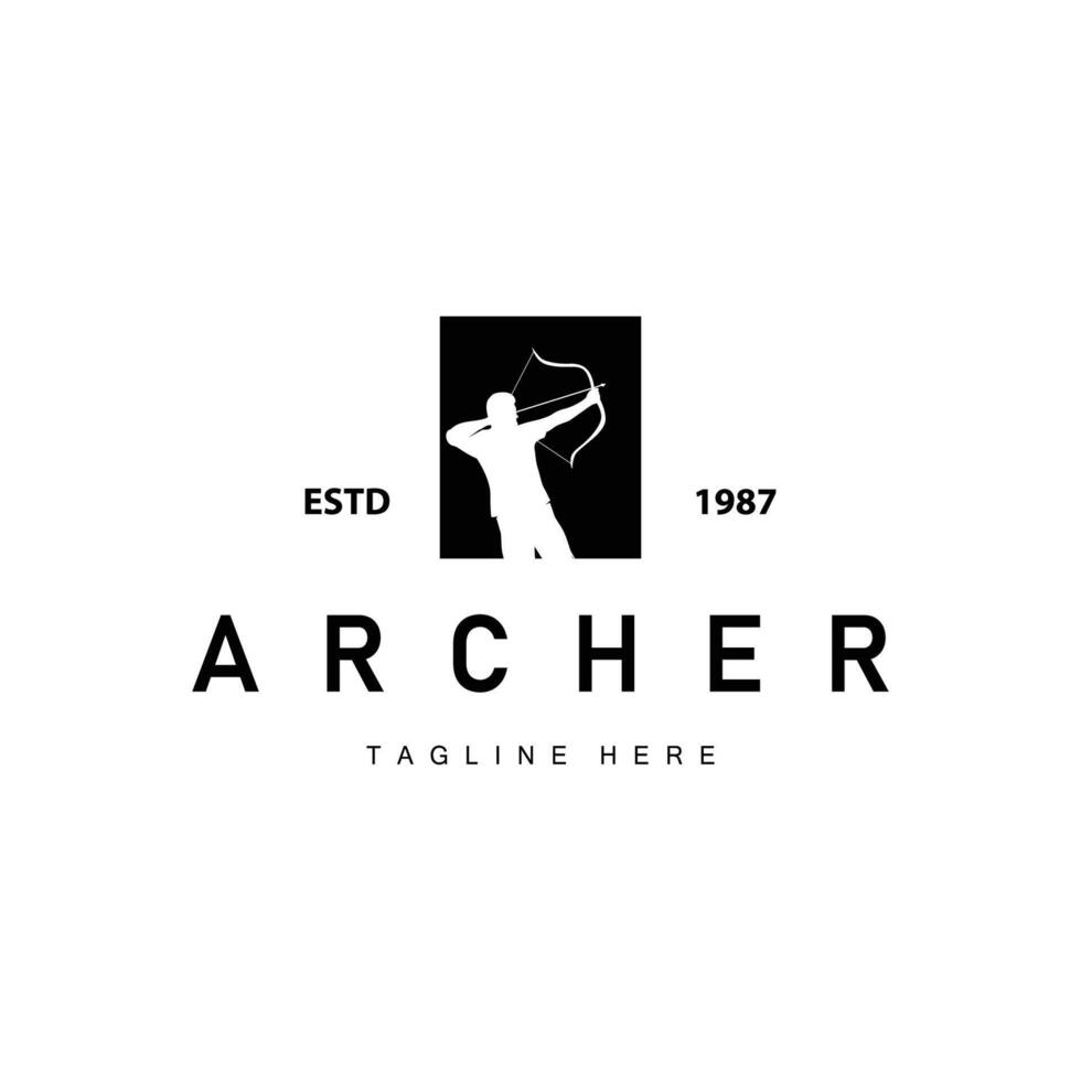simple sports design simple archery logo vector