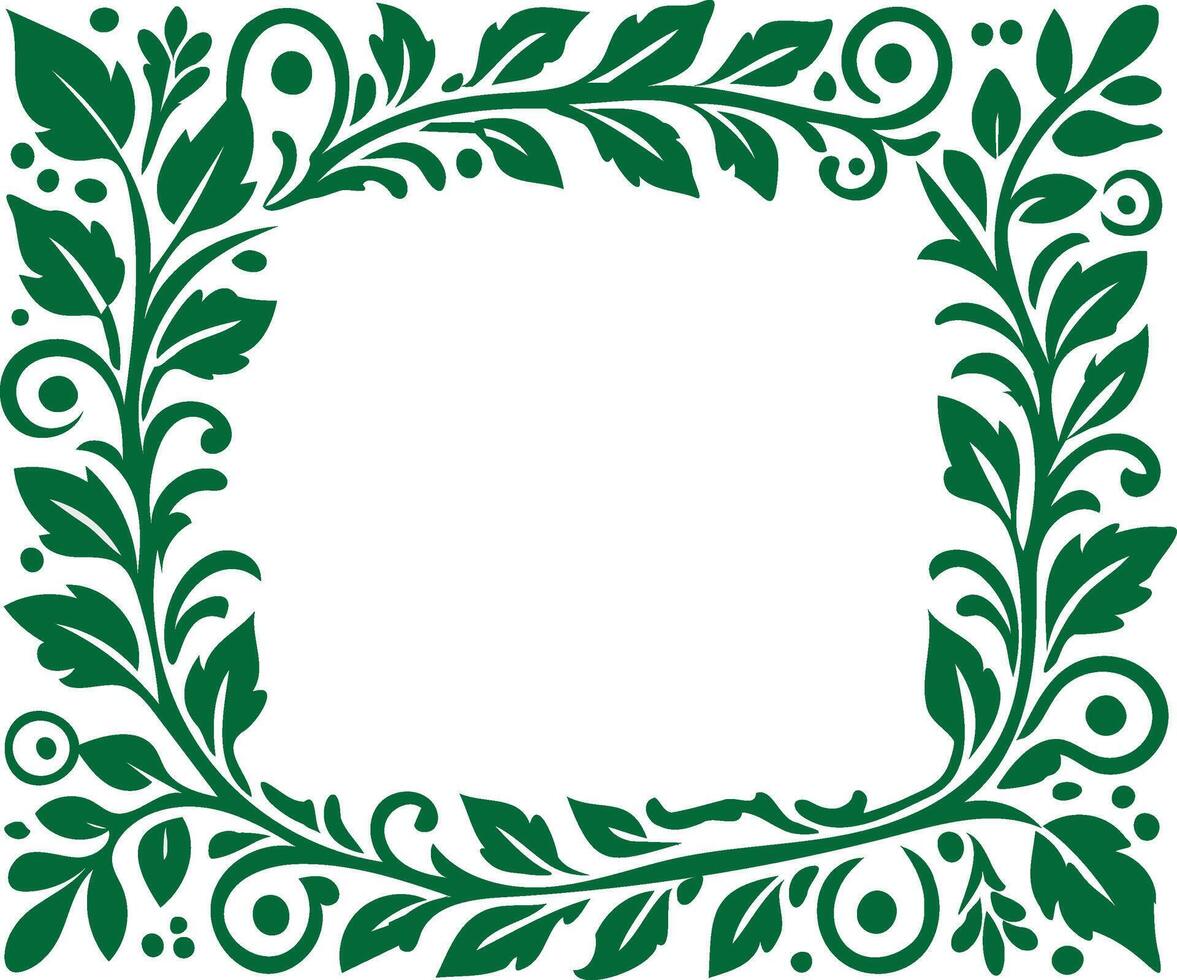 A leaf boarder composition for displaying designs and text vector