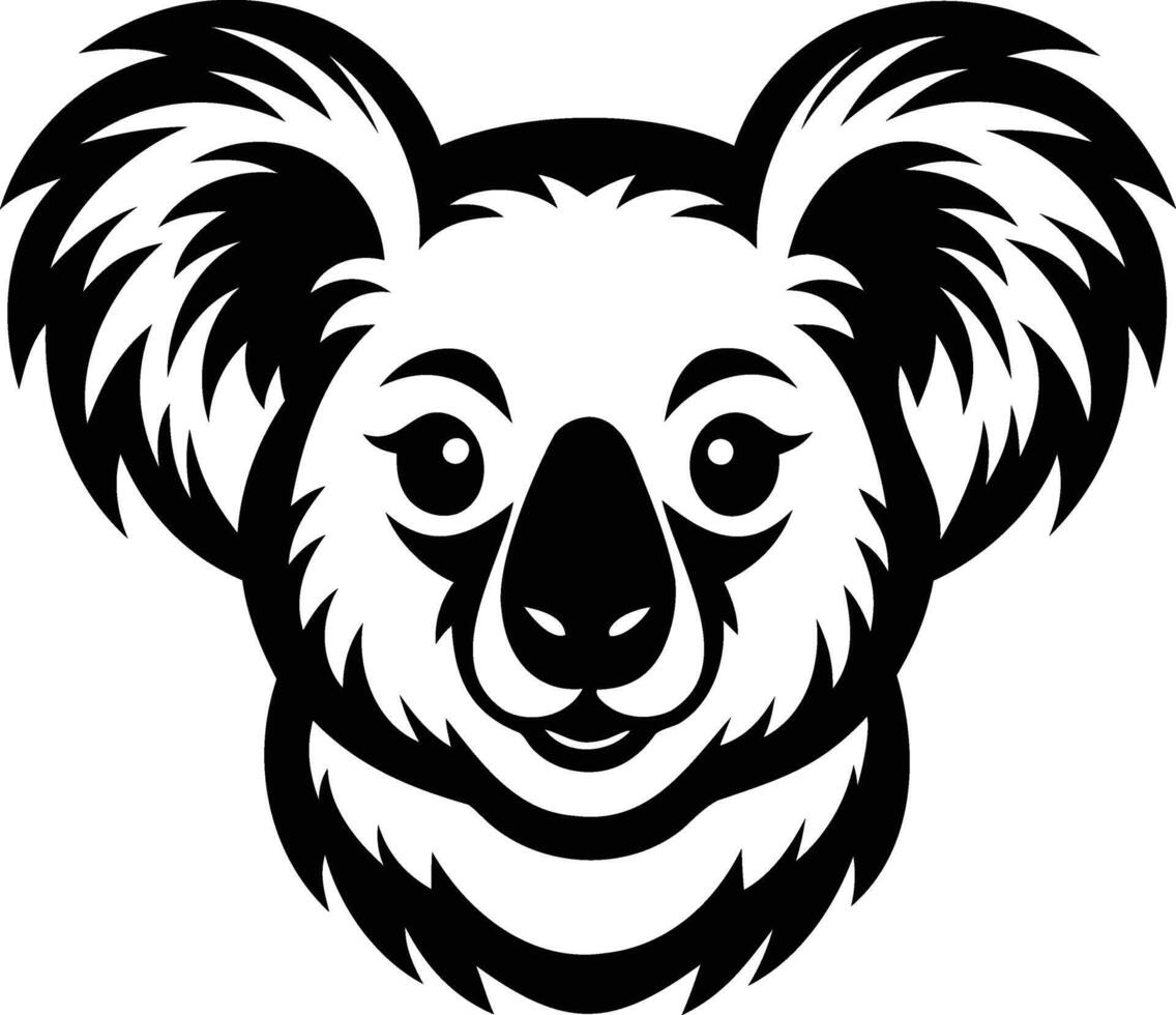 Koala Silhouette Charm and Serenity in Minimalist Art vector