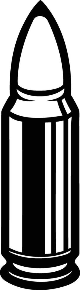 Bullet Silhouette Precision in Minimalist Design vector