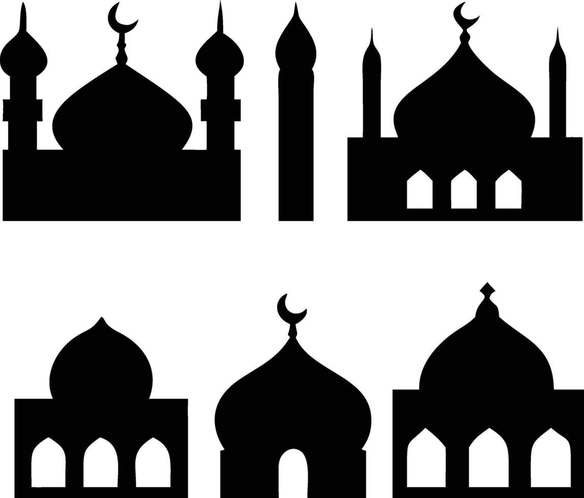 Mosque Icon Silhouette Design vector