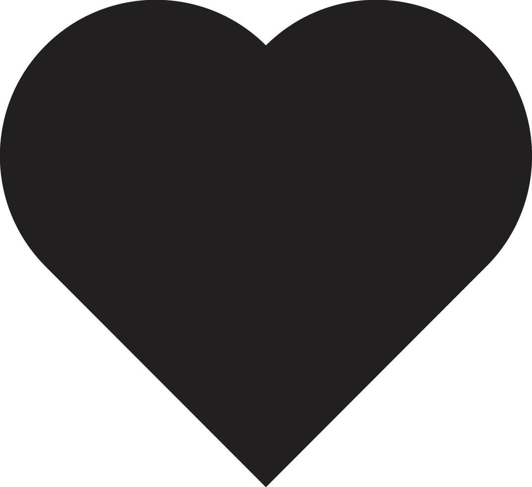 Black Heart Design Silhouette vector