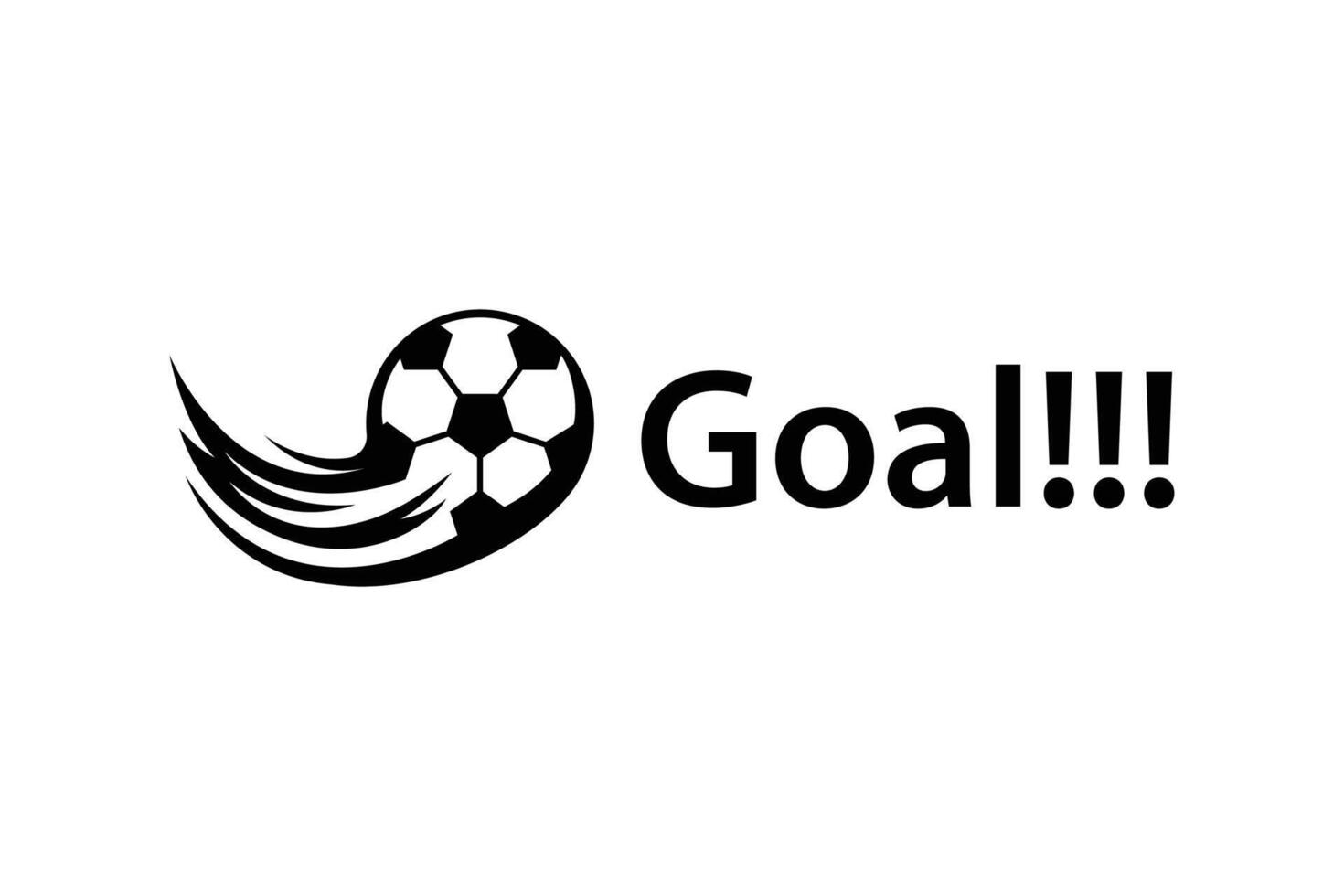 Soccer football logo icon with swoosh graphic concept design vector