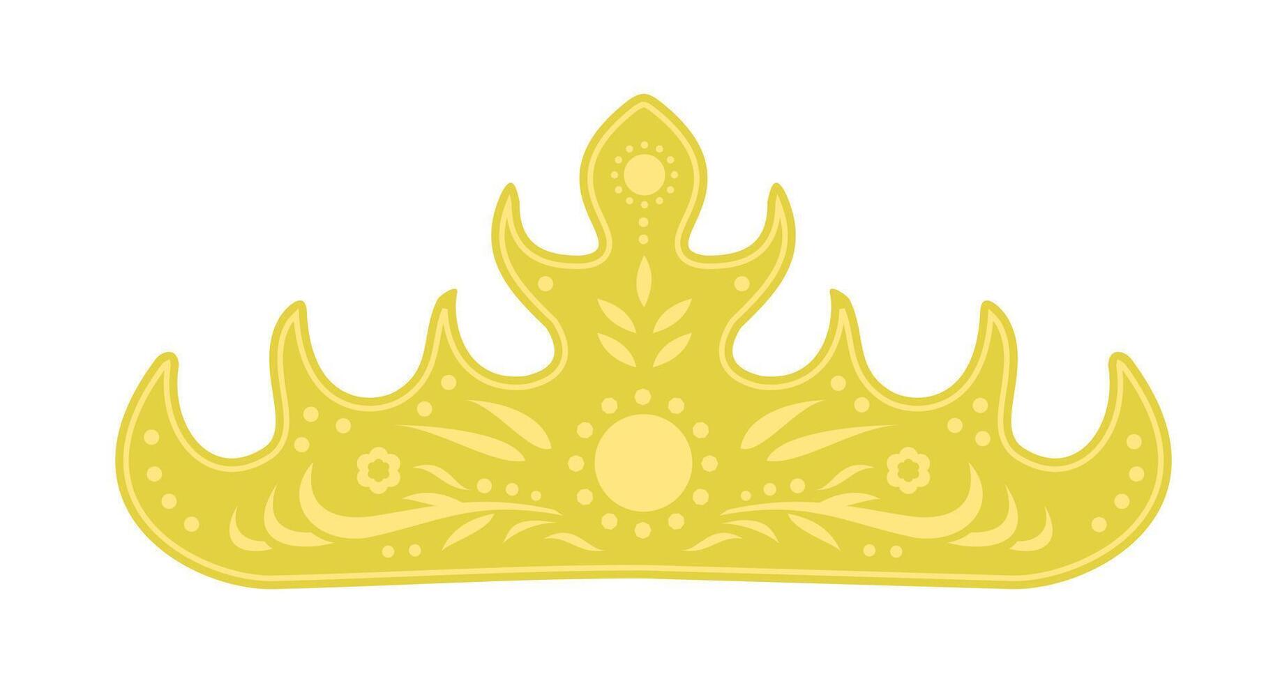 Siger or traditional female bridal crown from Lampung Indonesia vector
