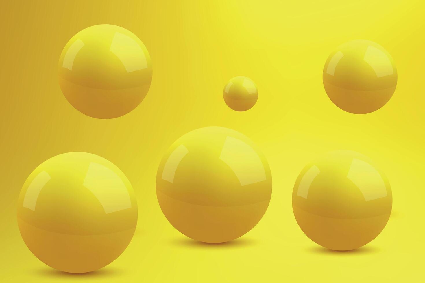 Yellow Spheres on Yellow vector