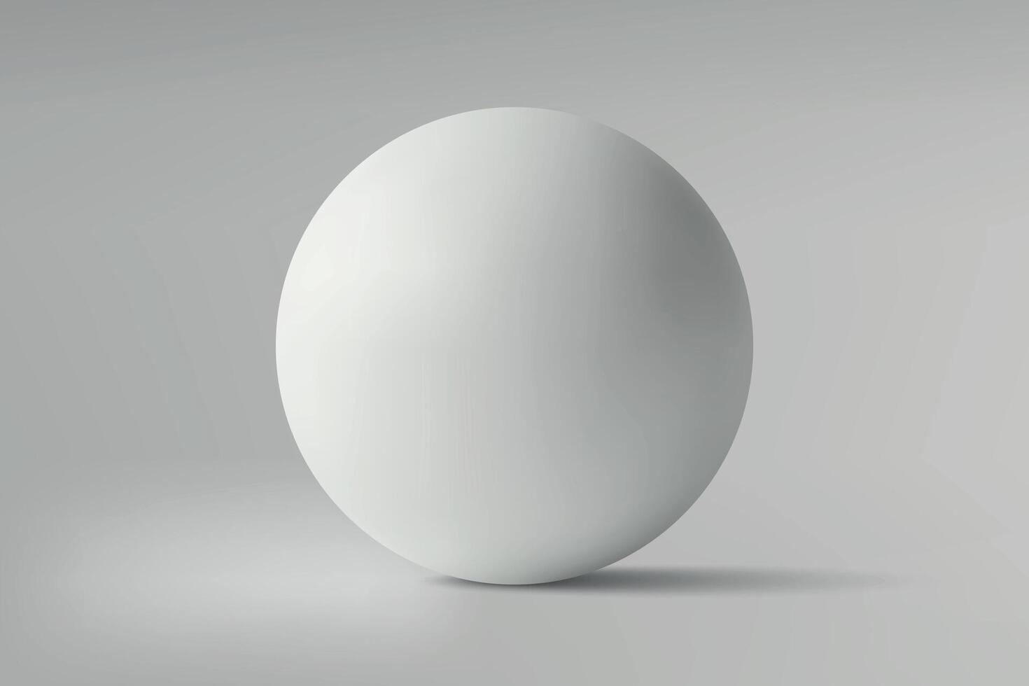 3d White sphere on a gray gradient vector